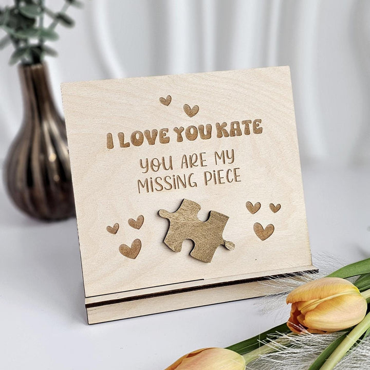 Personalised Valentines Day Card - Custom Wooden Keepsake Puzzle