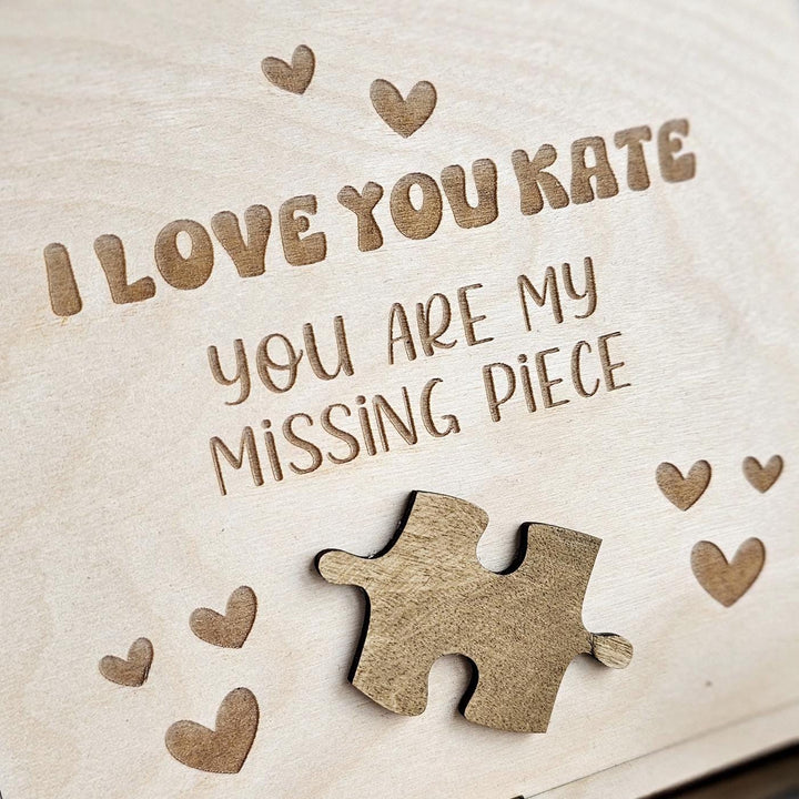 Personalised Valentines Day Card - Custom Wooden Keepsake Puzzle