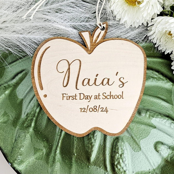 Personalised First Day of School Wooden Keepsake Plaque - Engraved Nursery Decor