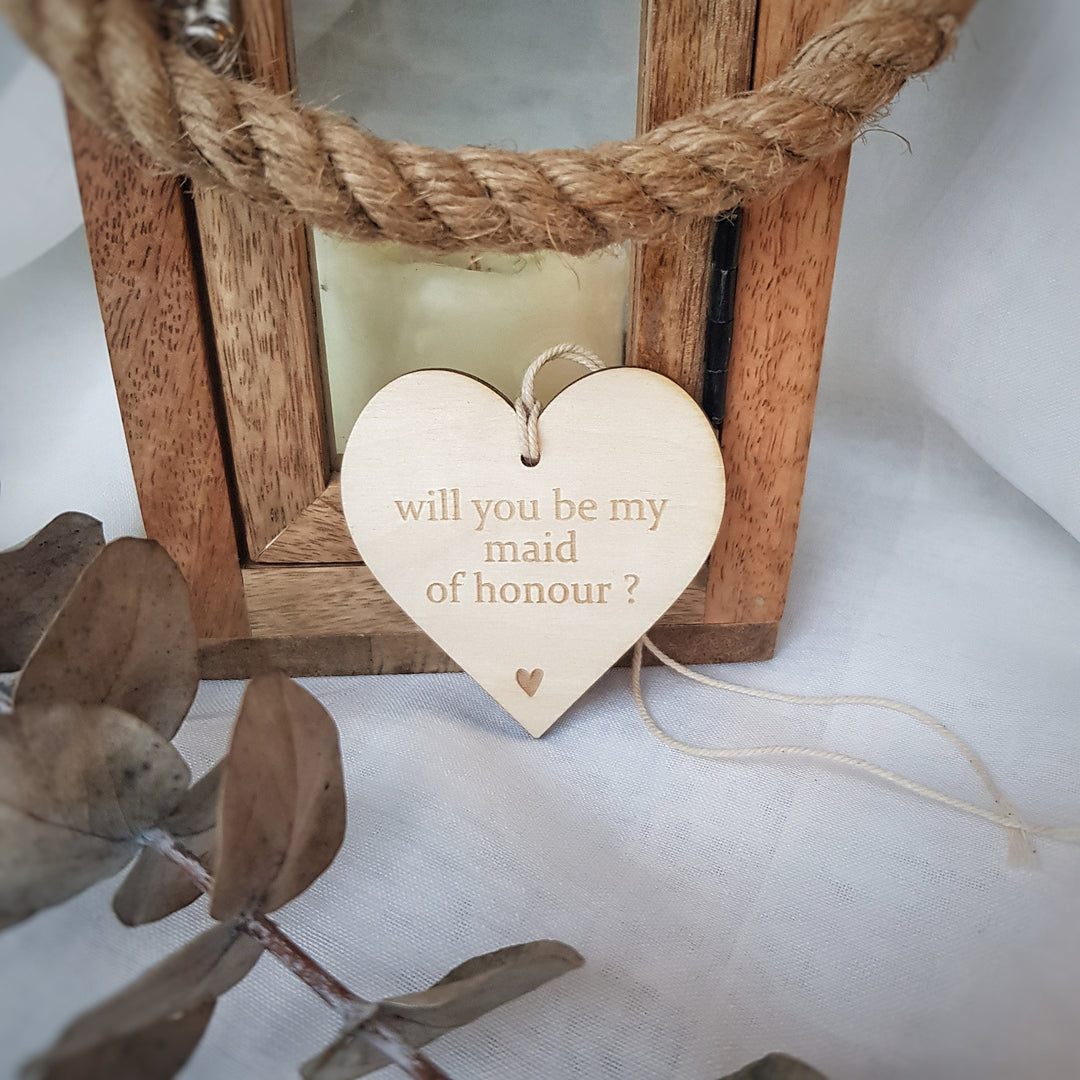 Personalised Will You Be My Flower Girl Plaque, Bride Squad Proposal Ornament, Wooden Rustic Keepsake, Maid of Honour, Bridesmaid