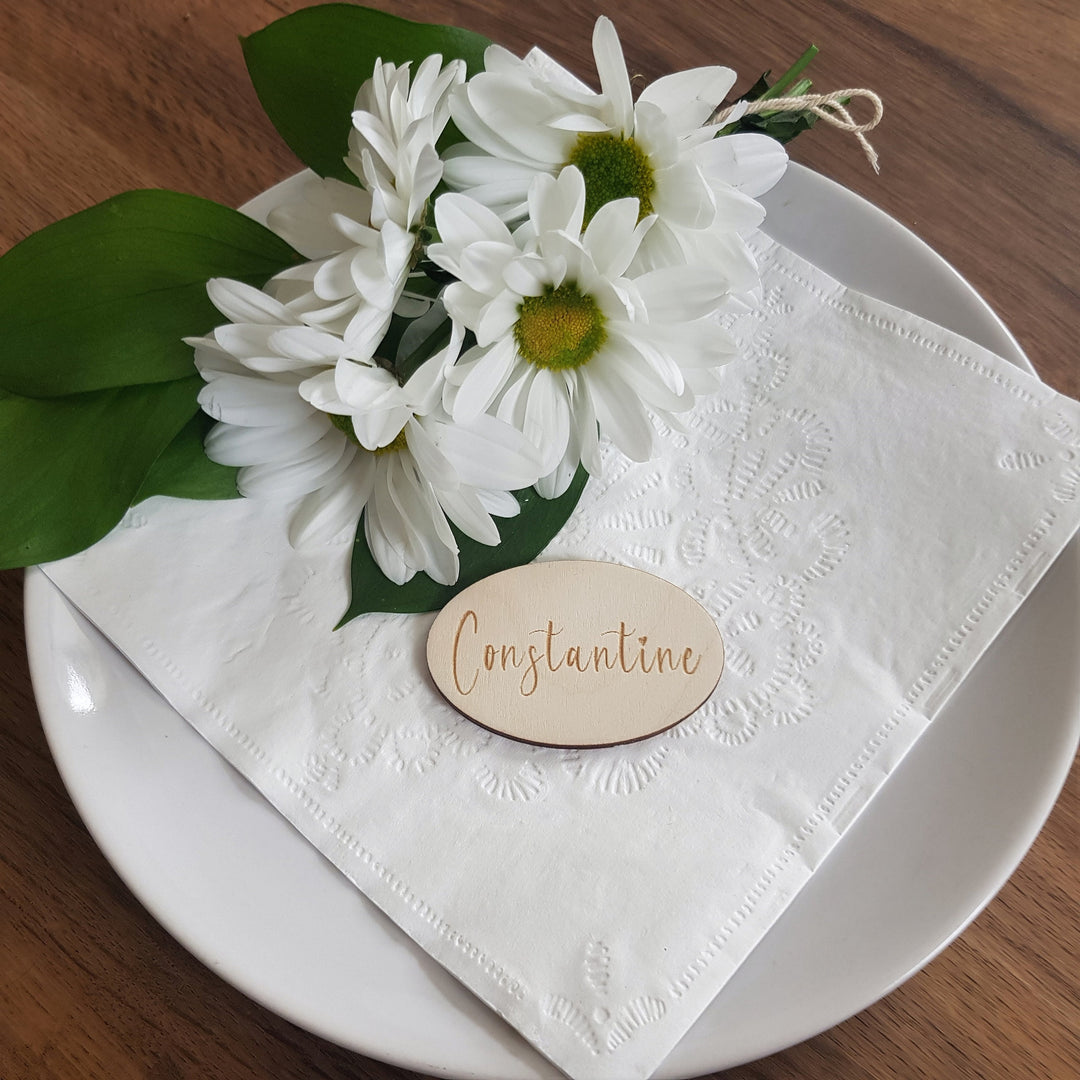 Rustic Wedding Name Place Settings, Wedding Favours, Personalised Placement Cards Natural Wedding Wooden Table Decoration