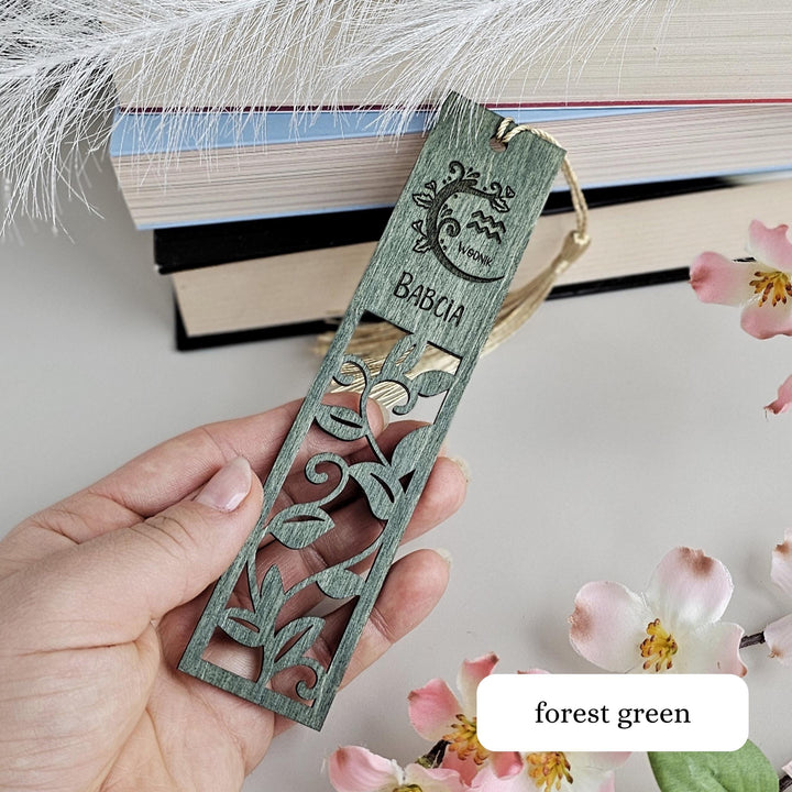 Zodiac Vine Bookmark - Custom Engraved Wooden Gift for Readers