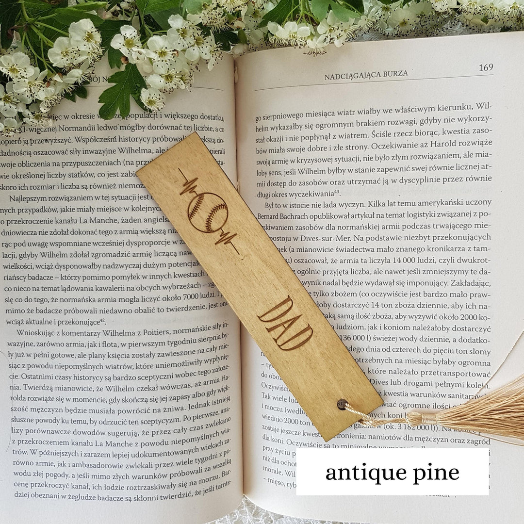 Sports Ball Bookmark – Personalised Wooden Gift for Book Lovers - Activities Fans