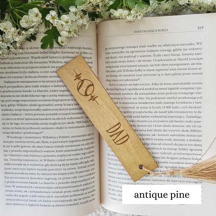 Sports Ball Bookmark – Personalised Wooden Gift for Book Lovers - Activities Fans