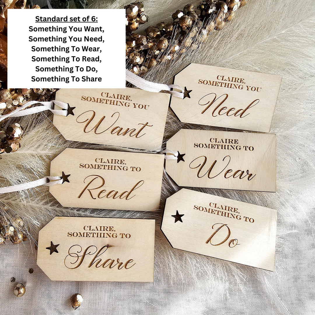 Personalised Wooden Christmas Gift Tags - Sustainable Reusable Holiday Tags