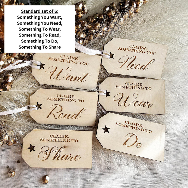 Personalised Wooden Christmas Gift Tags - Sustainable Reusable Holiday Tags