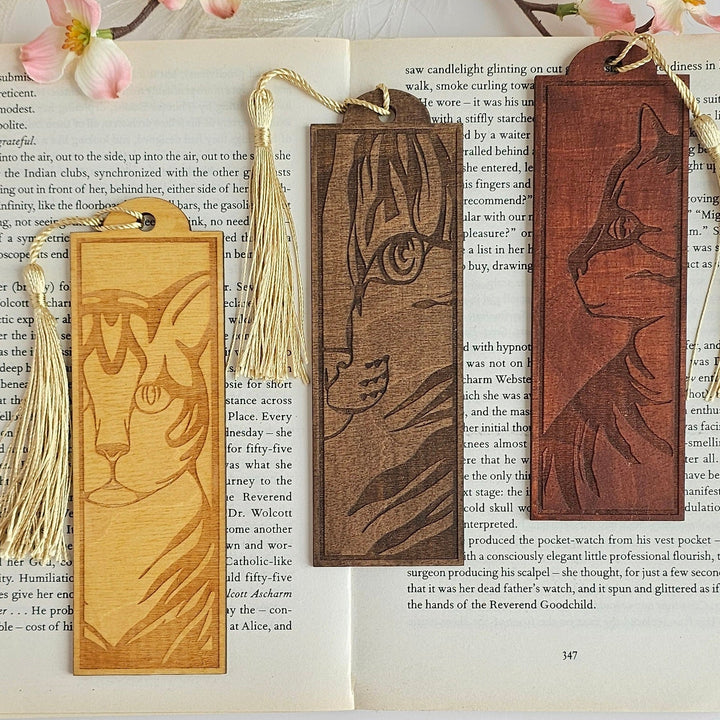 Cat Bookmark – Personalised Laser Engraved Gift for Book Lovers