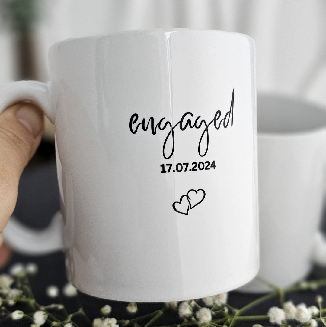 Ceramic Mug - Gift for Newly Engaged Couples