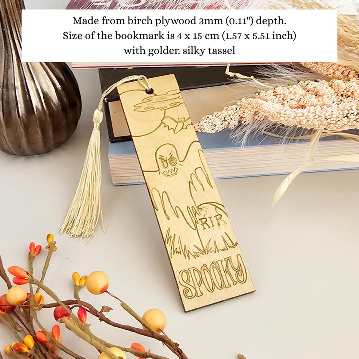 Halloween Ghost  Pumpkin Bookmark - Spooky Autumn Reading Accessory
