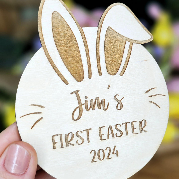 Baby's First Easter Wood Plaque: Personalised Milestone Photo Prop
