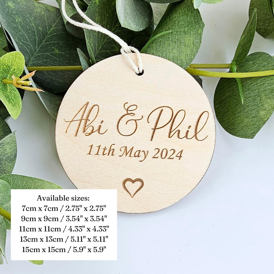 Personalised Wooden Gift Tag - Custom Engraved Keepsake Label