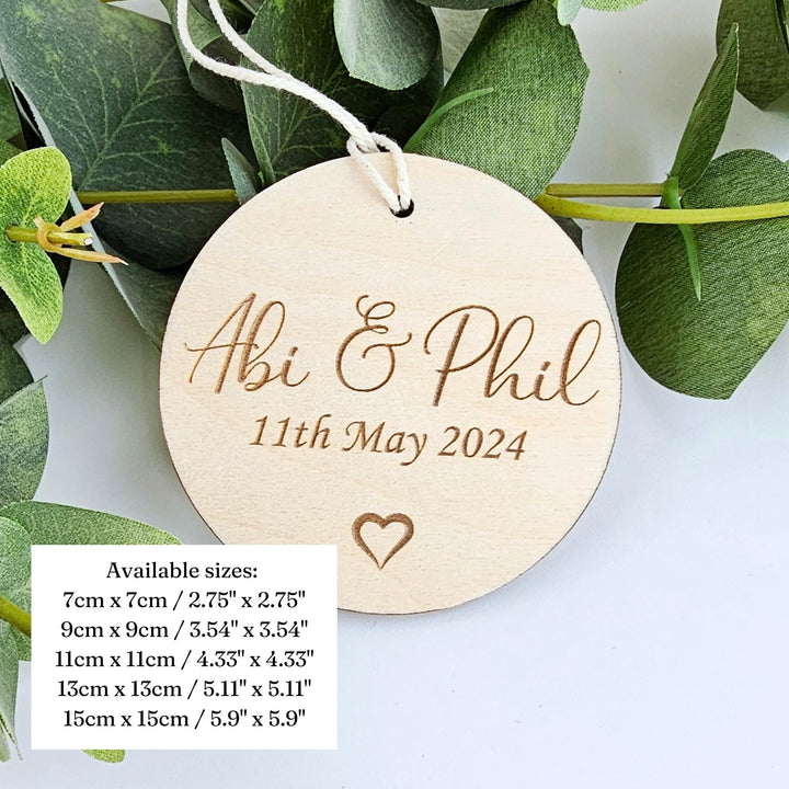 Personalised Wooden Gift Tag - Custom Engraved Keepsake Label