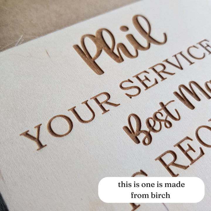 Best Man Wooden Card – Personalised Wedding Proposal Keepsake - Your Service is Required