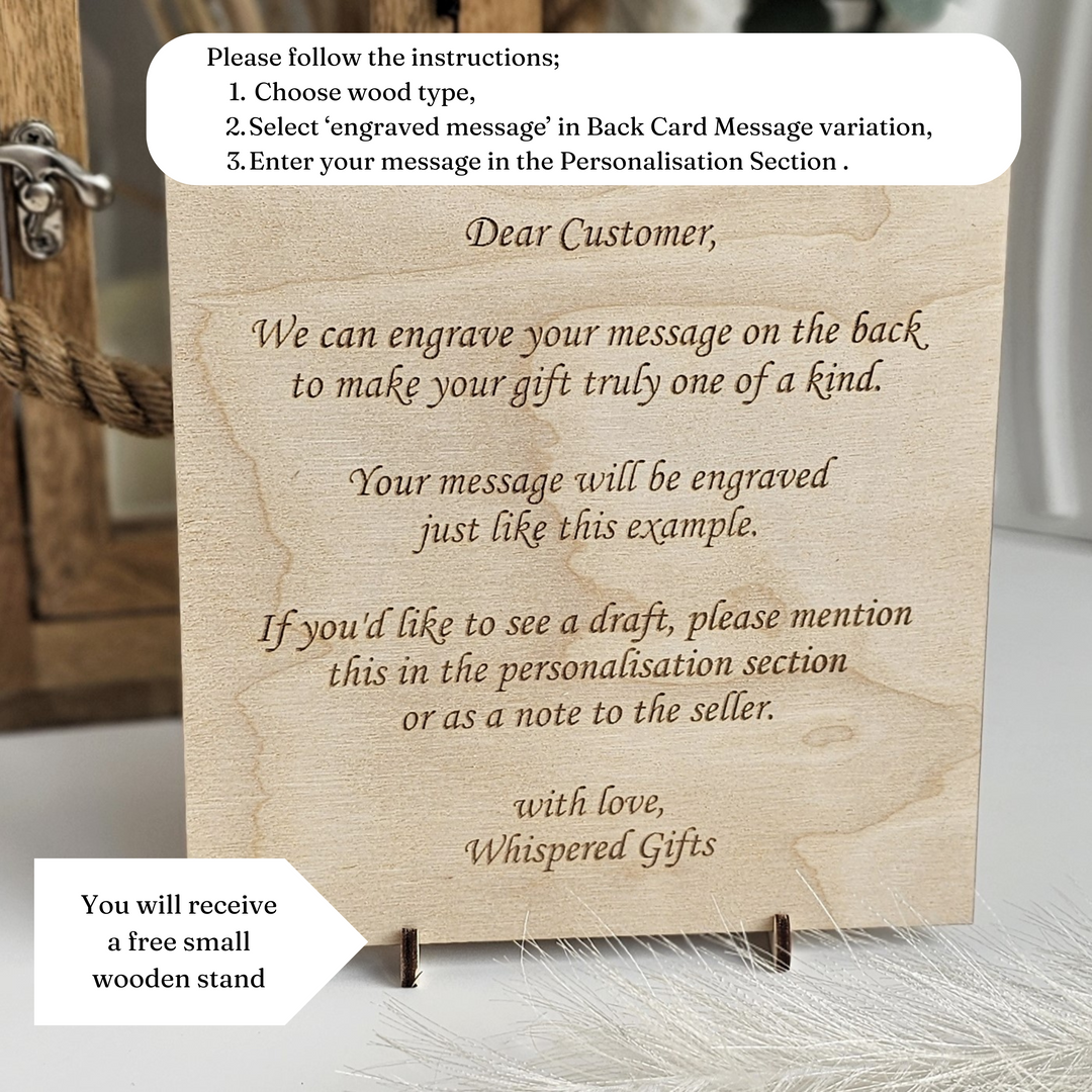 Mother's Day Card Dog Mama, Personalised Wooden Keepsake, Desk Decor Ornament