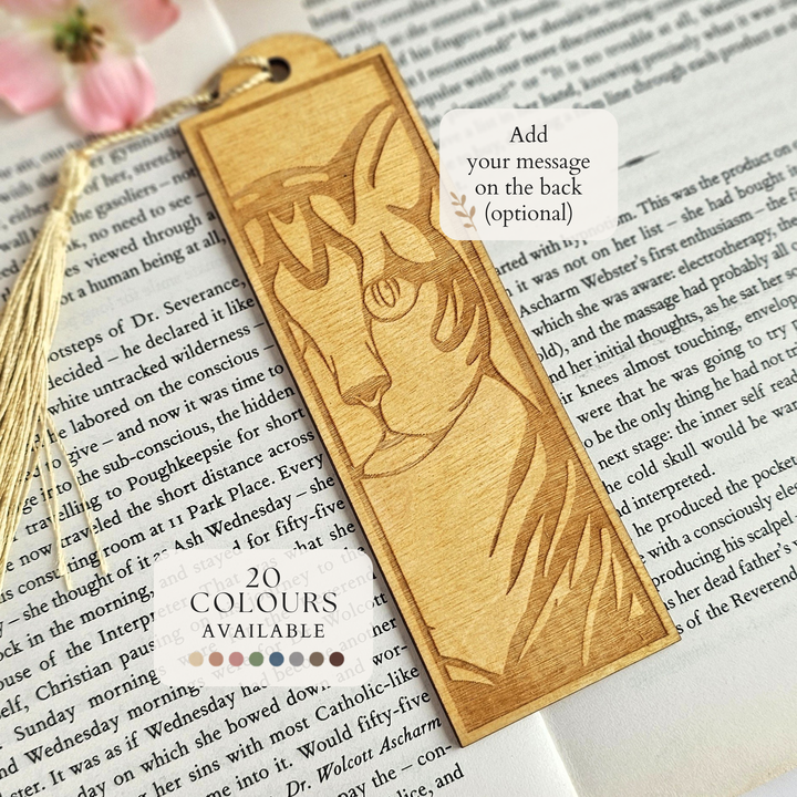 Cat Bookmark – Personalised Laser Engraved Gift for Book Lovers