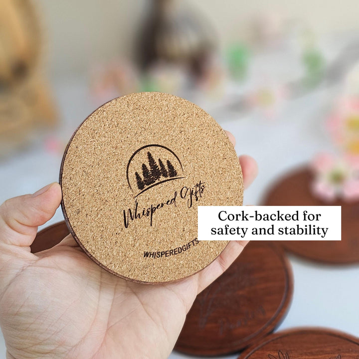 Witchy Halloween Coasters - Wooden Spooky Table Decor - Handmade Housewarming Gift Idea - Set of 4 witchy coasters