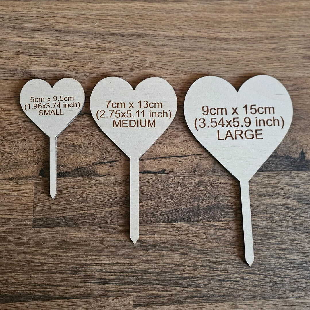 Personalised Wood Plant Tag - Custom Engraved Eco Plant Label | Rustic Wooden Gift Tags