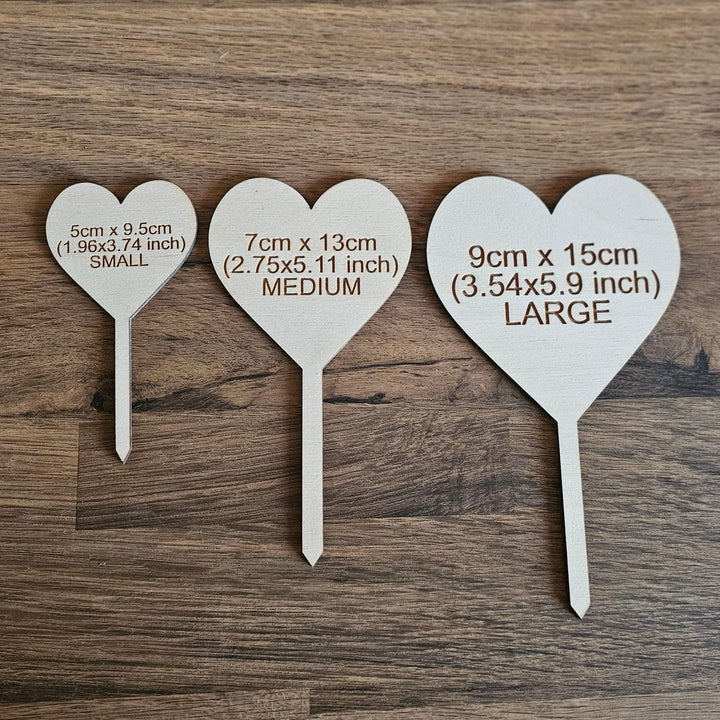 Personalised Wood Plant Tag - Custom Engraved Eco Plant Label | Rustic Wooden Gift Tags