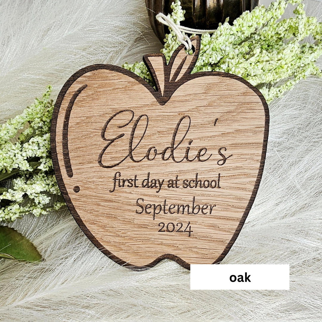 Personalised First Day of School Wooden Keepsake Plaque - Engraved Nursery Decor