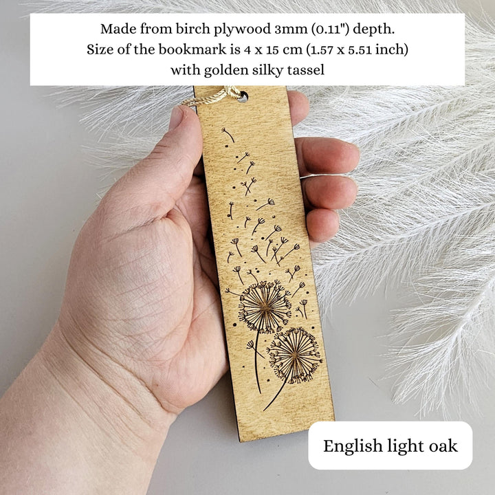 Personalised Floral Engraved Wooden Bookmark - Thoughtful Gift for Book Lovers Mothers Day  Graduations