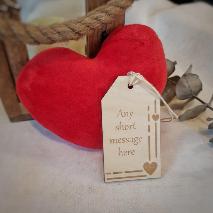 Romantic Wooden Keepsake Token - Personalised Love Plaque for Valentine's Wedding Anniversary Celebration