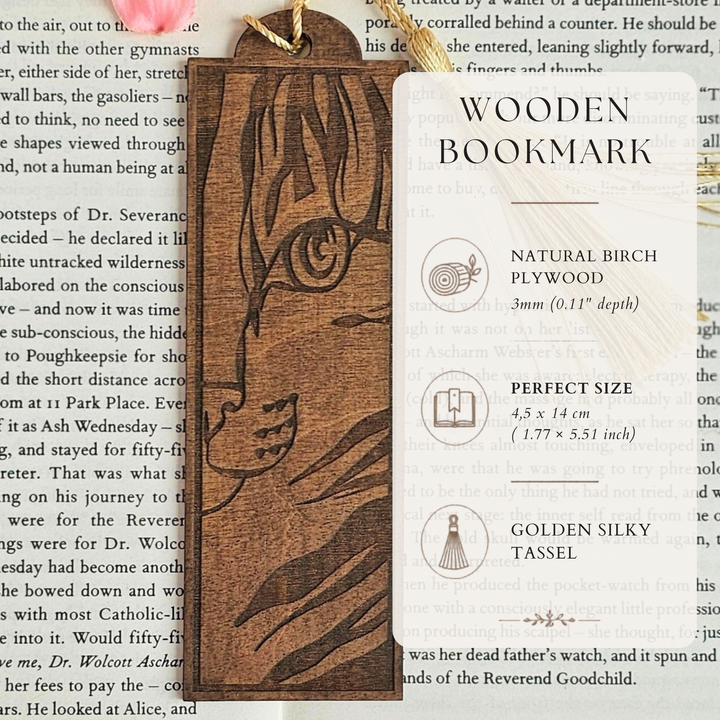 Cat Bookmark – Personalised Laser Engraved Gift for Book Lovers
