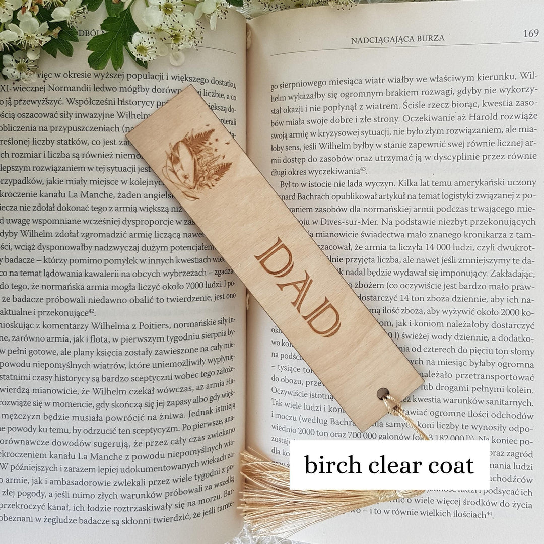 Fisherman Bookmark – Personalised Wooden Gift - Fishing Enthusiasts