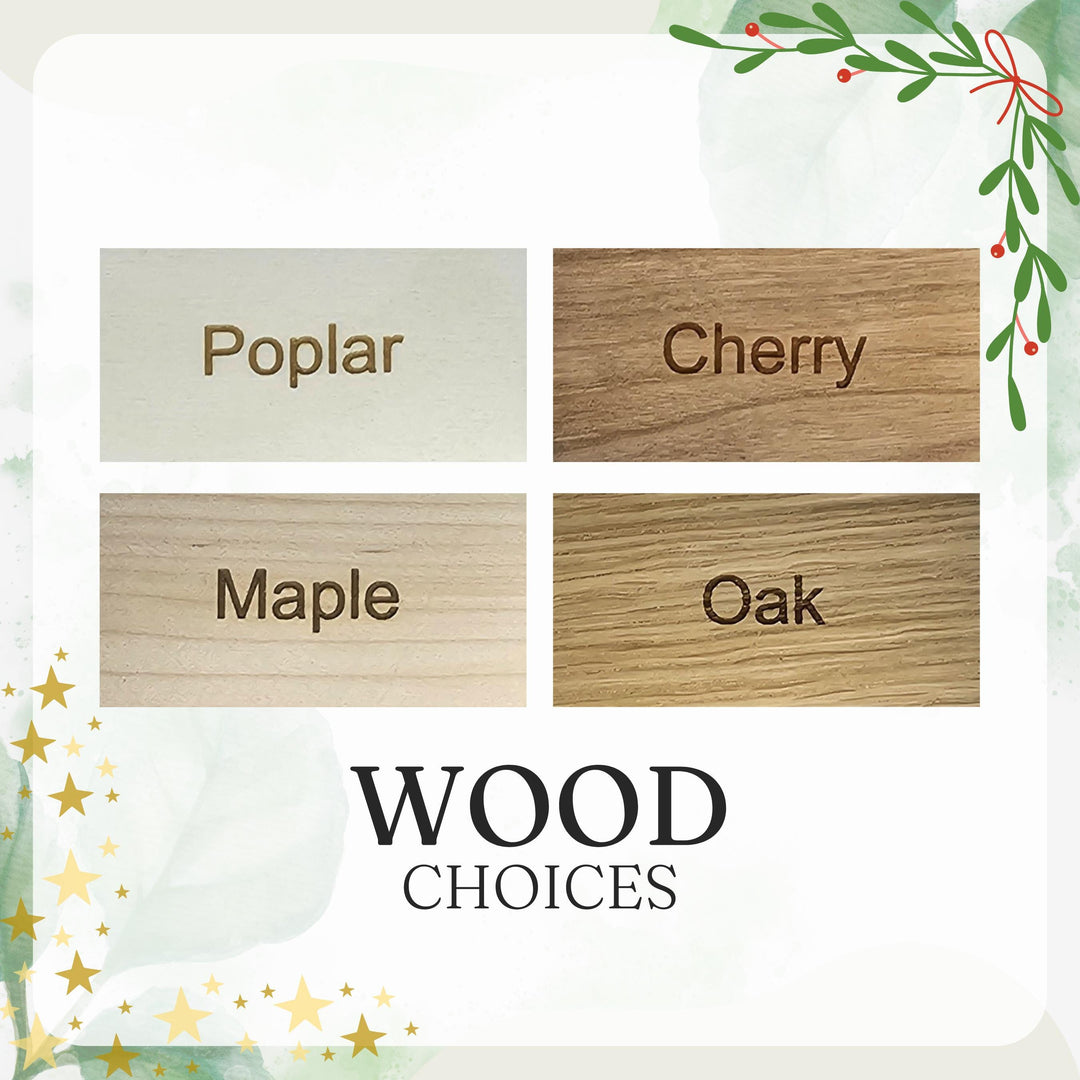 Personalised Christmas Plaque - Custom Wooden Tag For Baby’s First Keepsake