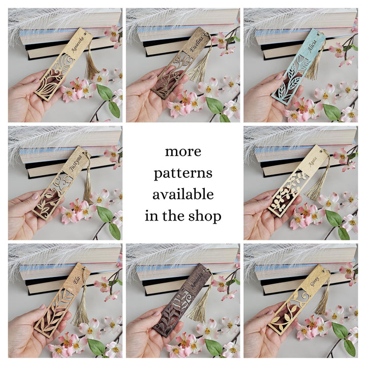 Personalised Zodiac Sign Bookmark - Leaf Wooden Cut-Out