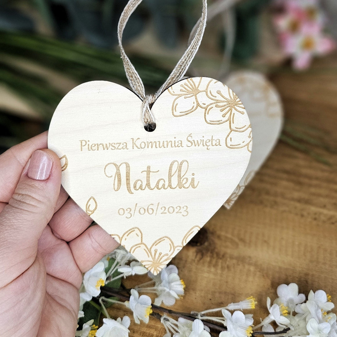 Personalised First Holy Communion Keepsake - Wooden Rustic Gift - Pamiatka Pierwszej Komunii Swietej - Baptism Christening Confirmation