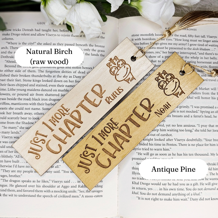 a wooden bookmark with words on it