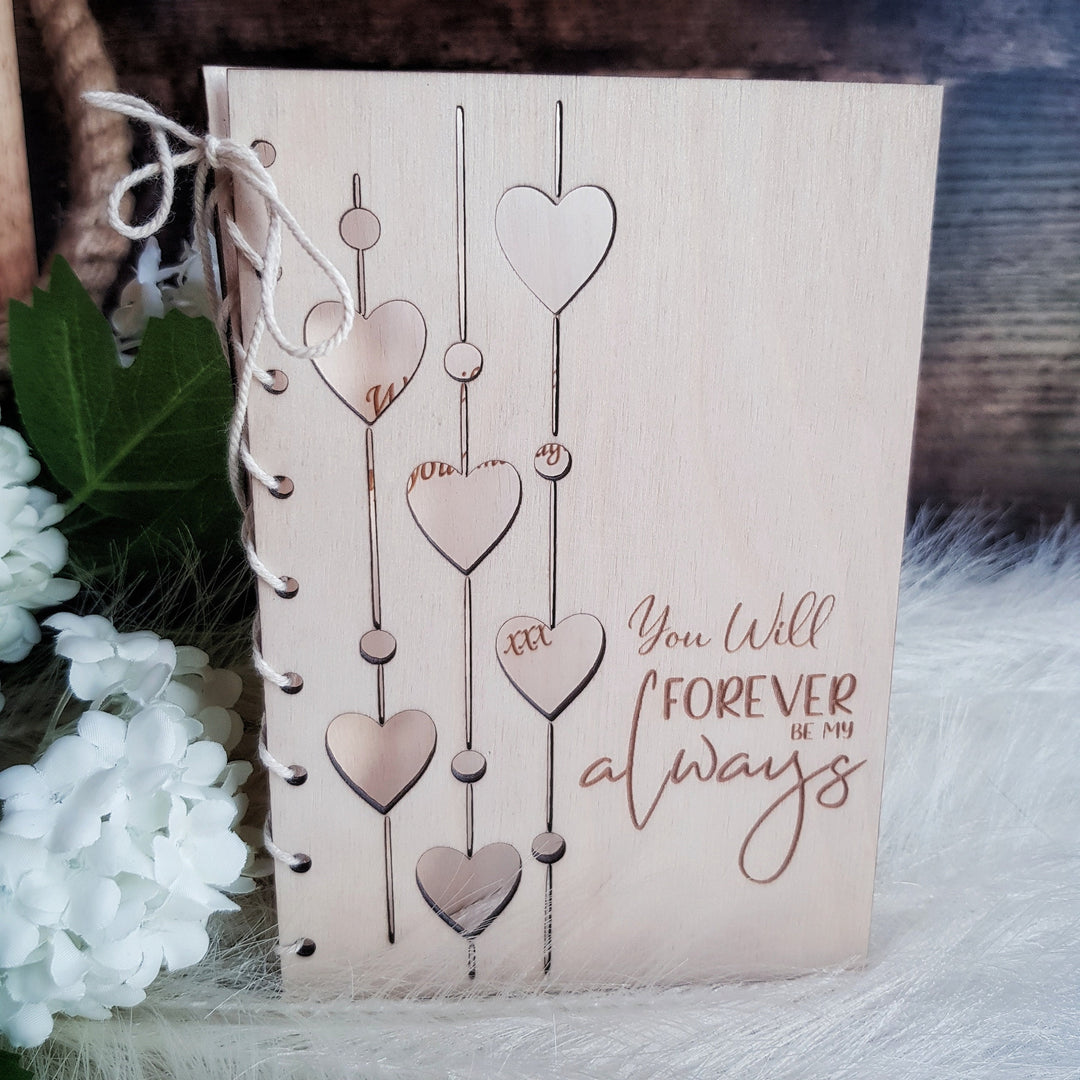 Personalised Valentine's Day Card - Wooden Keepsake Gift for Anniversary, Birthday, Wedding