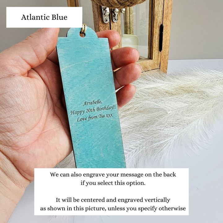 Bee Wooden Bookmark, Personalised Laser Engraved Gift for Book Lover