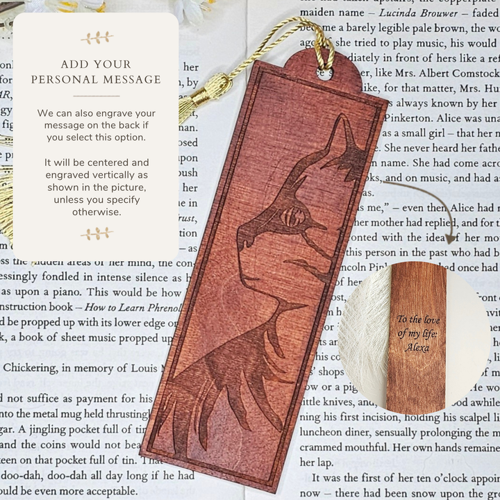 Cat Bookmark – Personalised Laser Engraved Gift for Book Lovers