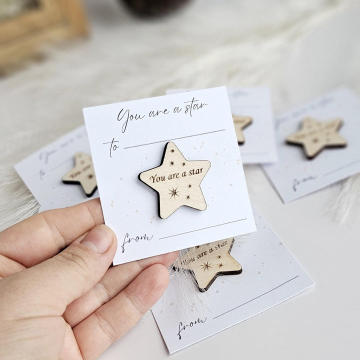 Wooden Star Token - Youre a Star Teacher Gift  End of Year Keepsake  Graduation Present for Students