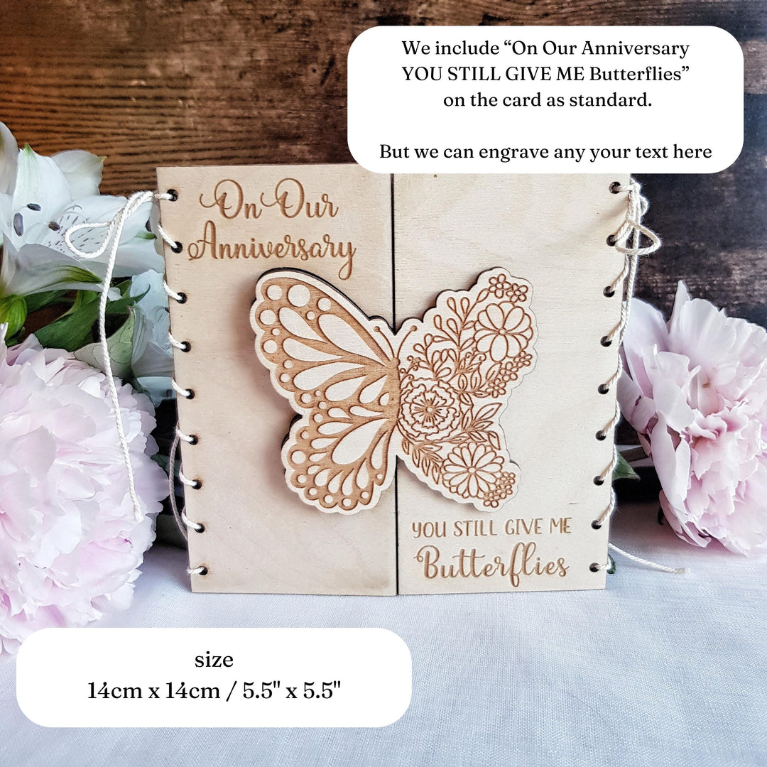 Personalised Anniversary Card - Boho Butterfly Keepsake Gift