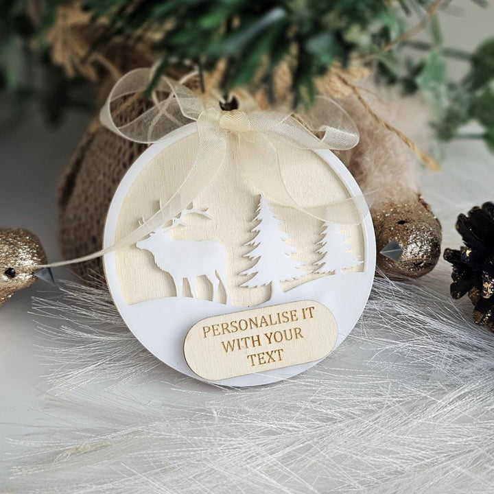Baby’s First Christmas Ornament - Personalised Wooden Bauble Keepsake Gift