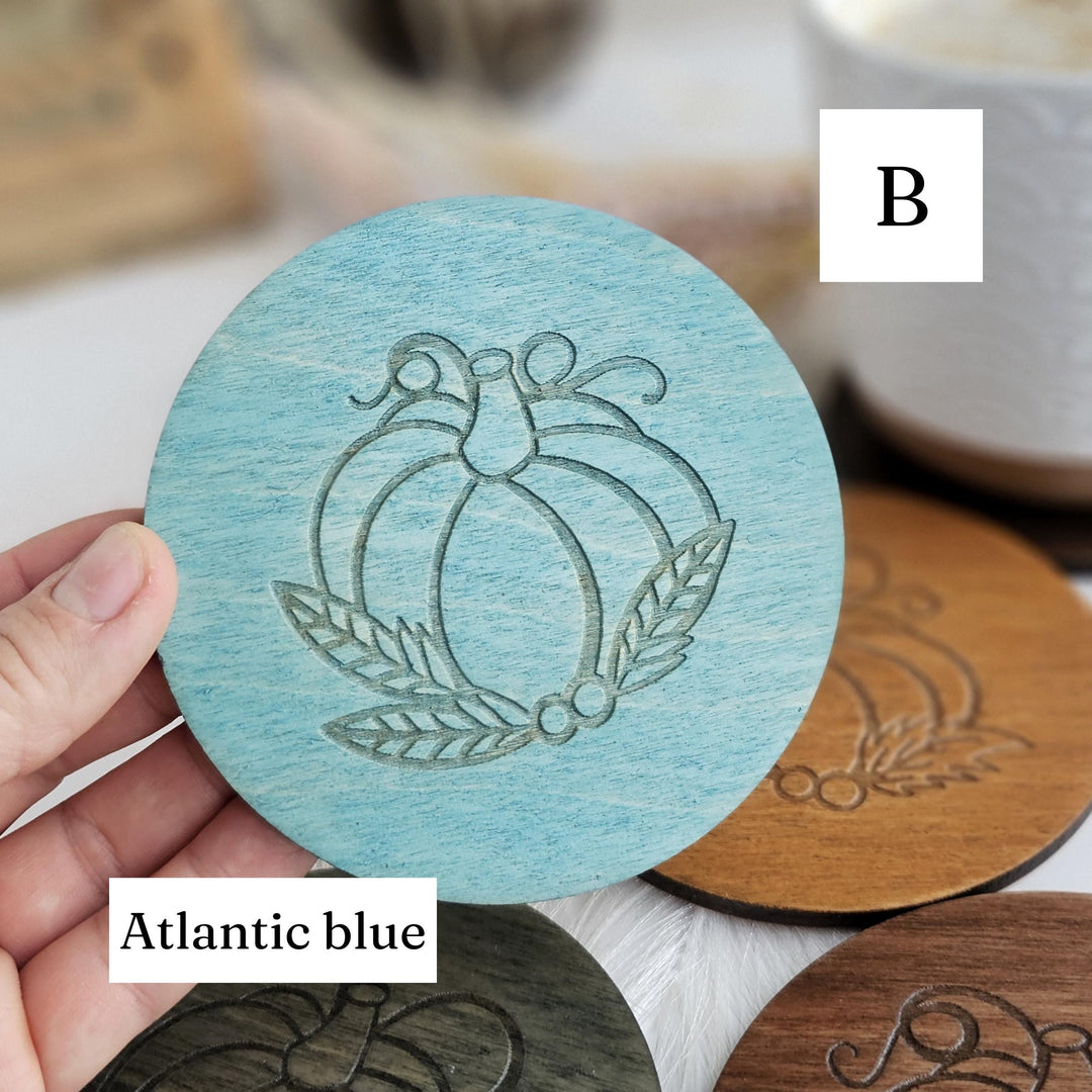 Autumn Pumpkin Wooden Coaster - Cosy Fall Drink Coaster, Decorative Halloween Table Decor, Handmade Gift Idea