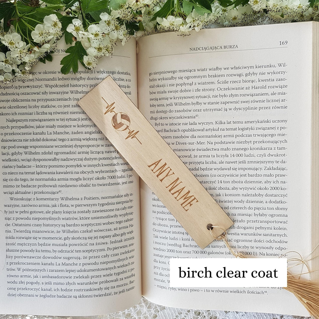 Sports Ball Bookmark – Personalised Wooden Gift for Book Lovers - Activities Fans
