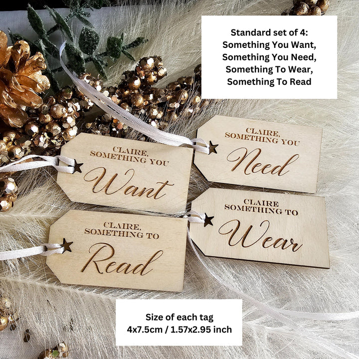Personalised Wooden Christmas Gift Tags - Sustainable Reusable Holiday Tags