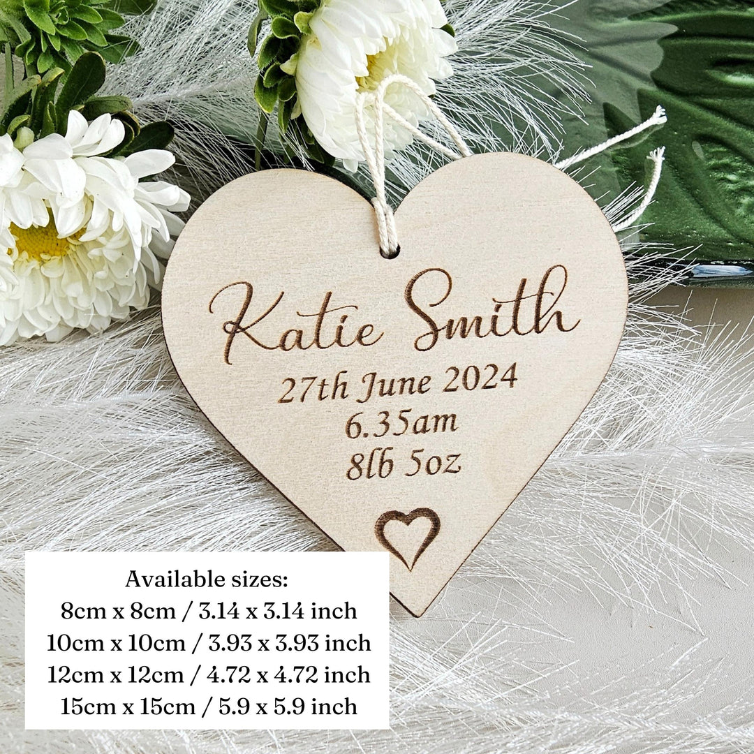 Personalised New Baby Keepsake, Baby Shower Plaque, Wooden decoration, Newborn Gift