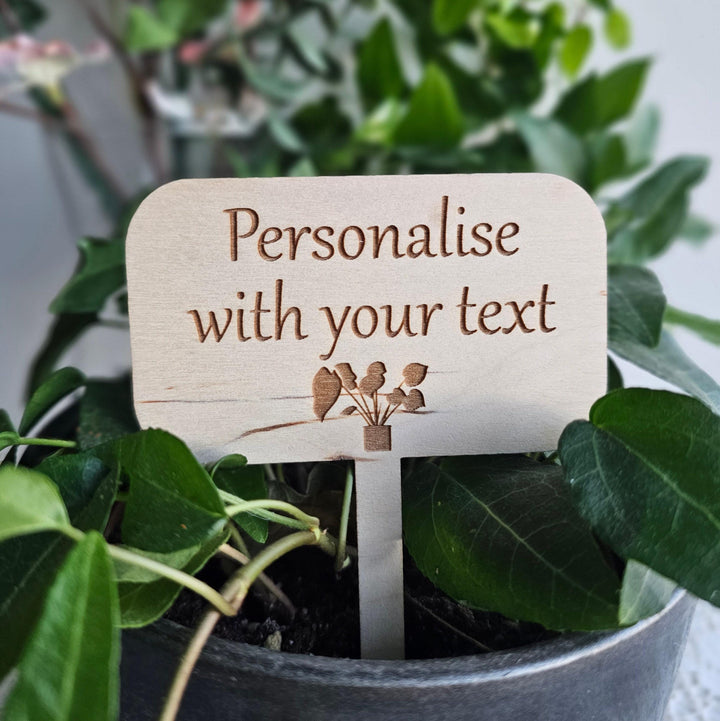 Personalized Laser Cut Plant Markers - Custom Engraved Gifts for Plant Lovers