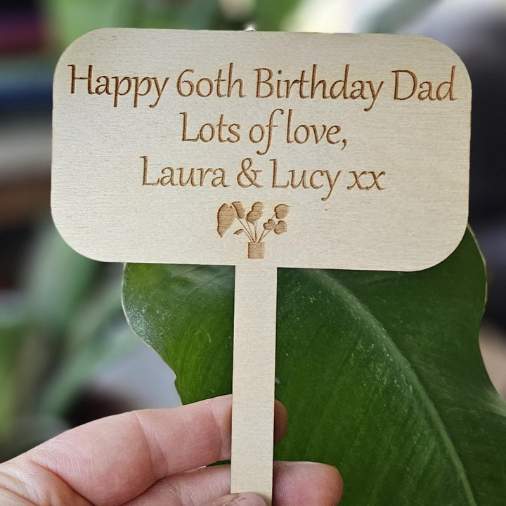 Personalized Laser Cut Plant Markers - Custom Engraved Gifts for Plant Lovers