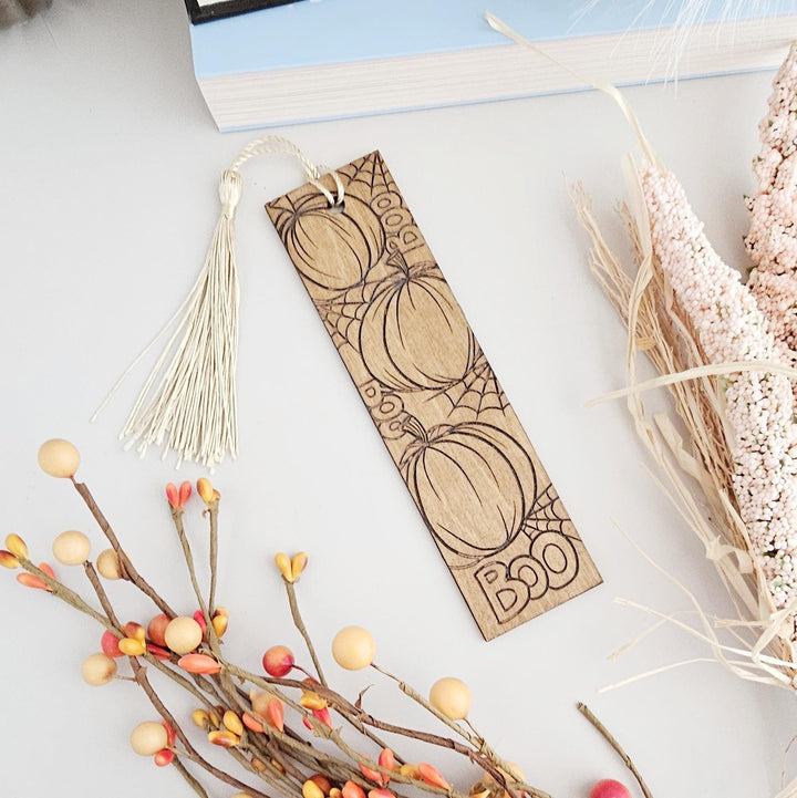 Halloween Ghost  Pumpkin Bookmark - Spooky Autumn Reading Accessory