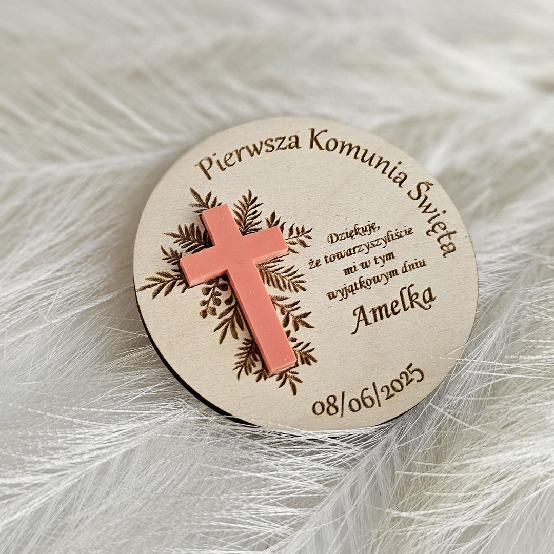 Personalised First Holy Communion Thank You Favors - Naming Day, Confirmation Maganet