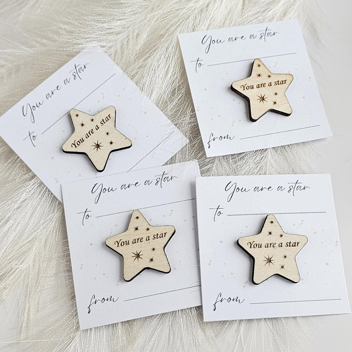 Wooden Star Token - Youre a Star Teacher Gift  End of Year Keepsake  Graduation Present for Students