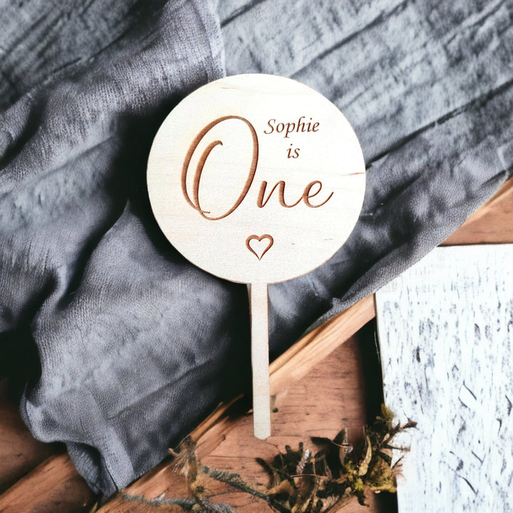 Personalised Wooden Cake Topper - Birthday, Weddings, Anniversary, Baptism, First Holy Communion