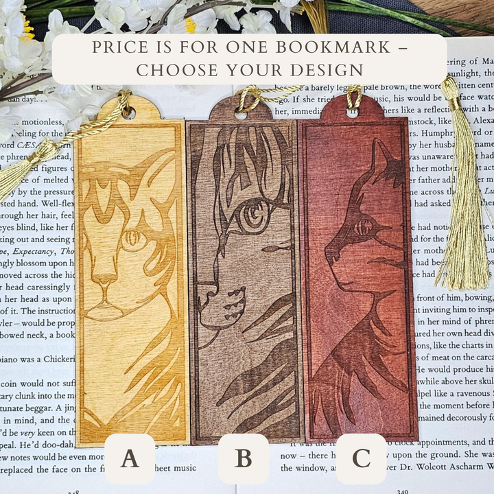 Cat Bookmark – Personalised Laser Engraved Gift for Book Lovers