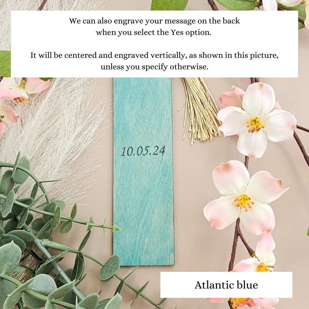 Personalised Wooden Bookmark - Custom Engraved Highland Cow Design Gift For Book Lovers