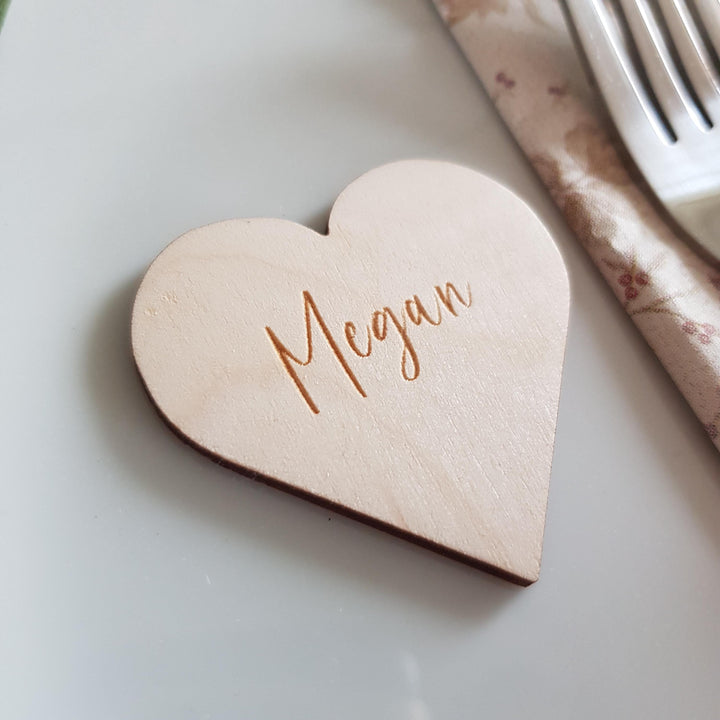 Rustic Wedding Name Place Settings, Wedding Favours, Personalised Placement Cards Natural Wedding Wooden Table Decoration